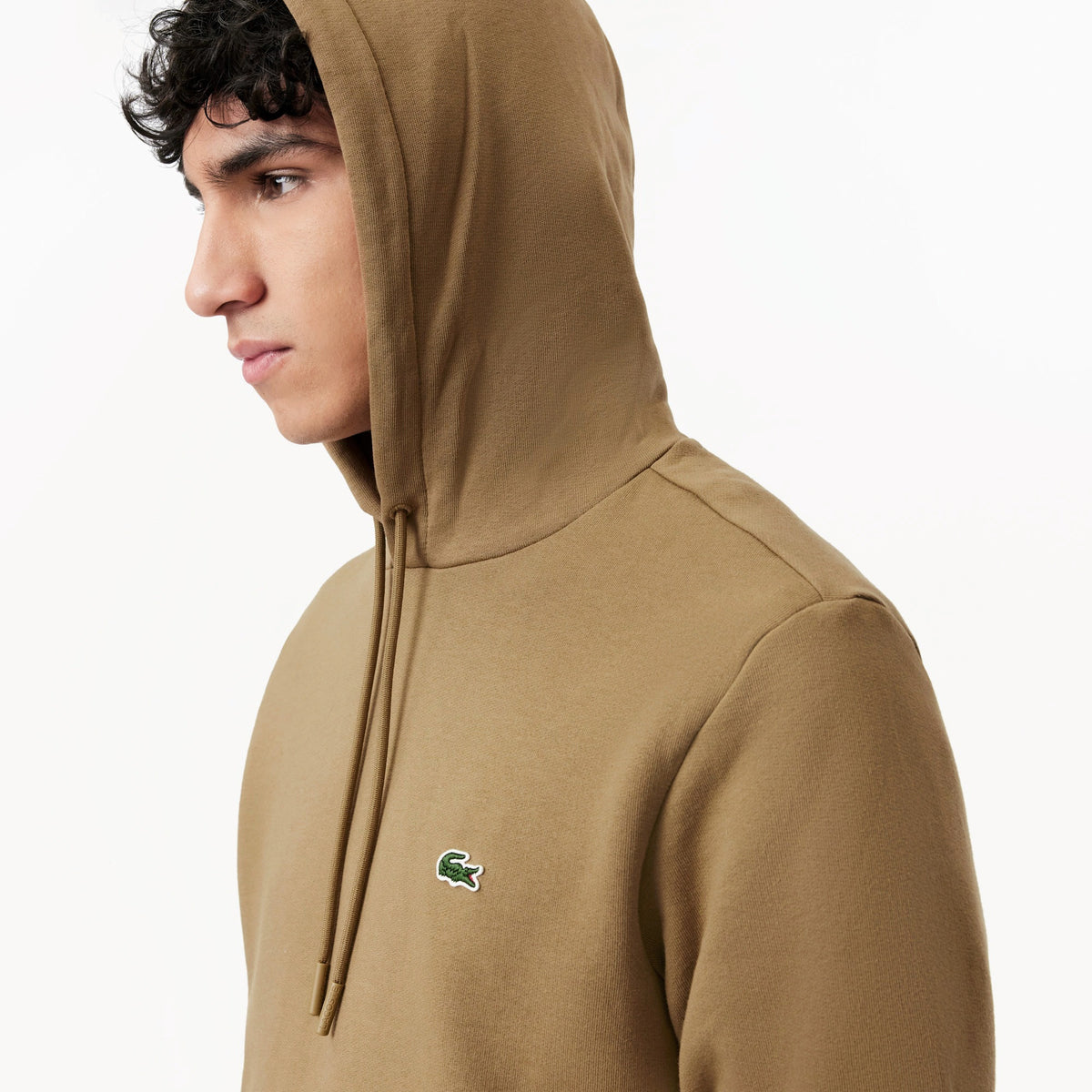 Lacoste Felpa Uomo Con Cappuccio Misto Cotone Talpa Scuro