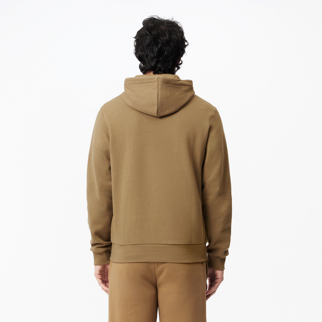 Lacoste Felpa Uomo Con Cappuccio Misto Cotone Talpa Scuro