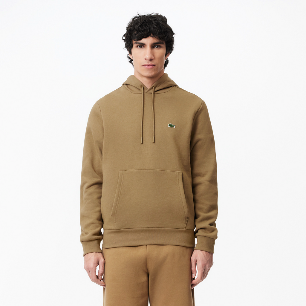 Lacoste Felpa Uomo Con Cappuccio Misto Cotone Talpa Scuro
