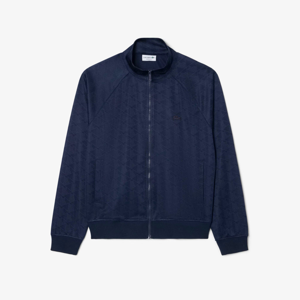 Lacoste Felpa Uomo Jacquard Blu Scuro
