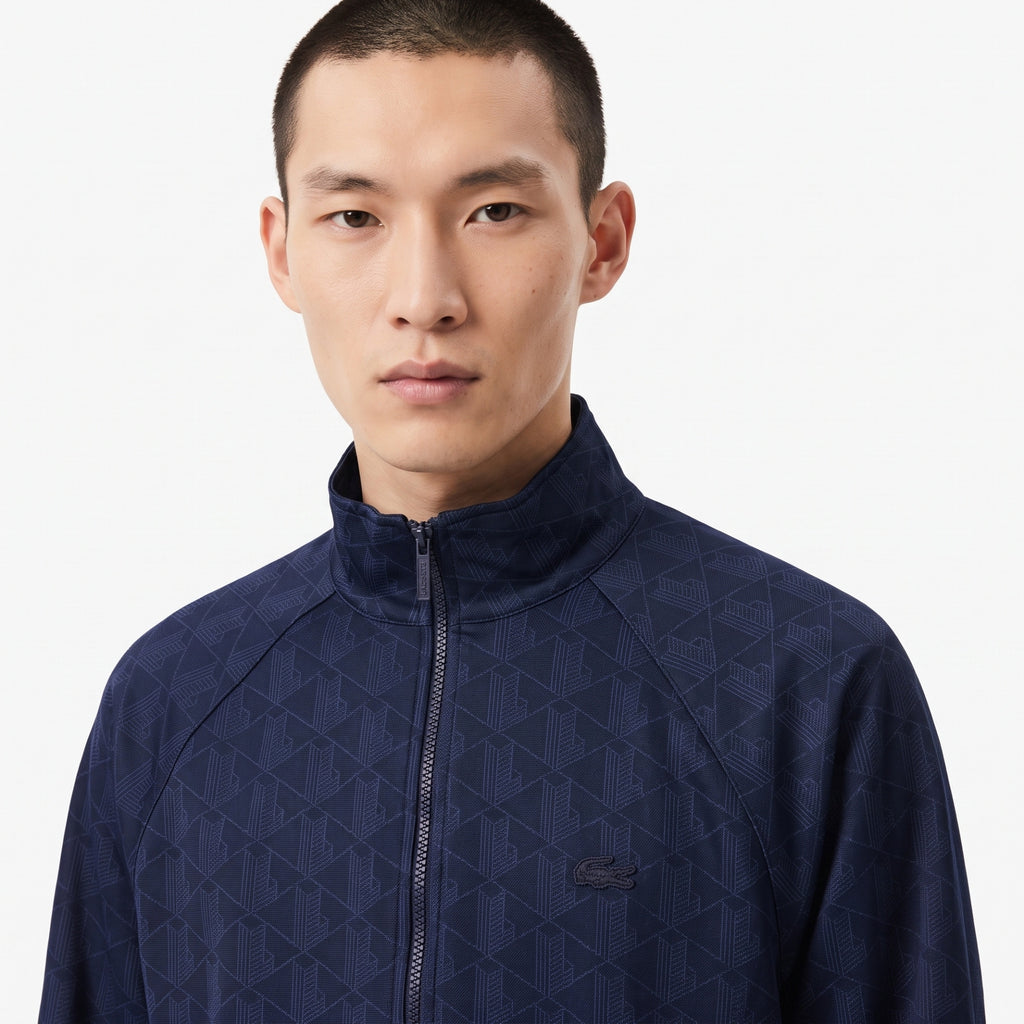 Lacoste Felpa Uomo Jacquard Blu Scuro