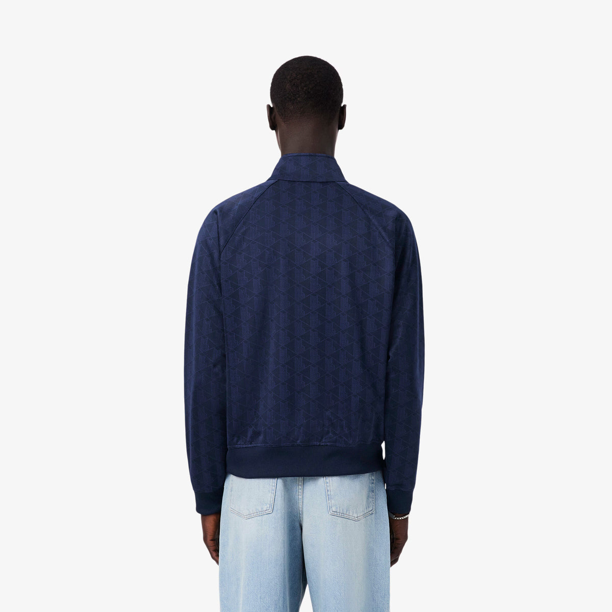Lacoste Felpa Uomo Jacquard Blu Scuro
