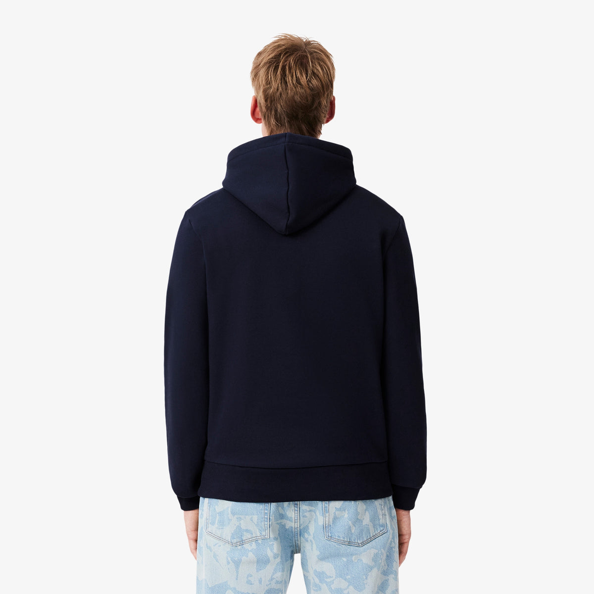 Lacoste Felpa Uomo Misto Cotone Blu Scuro
