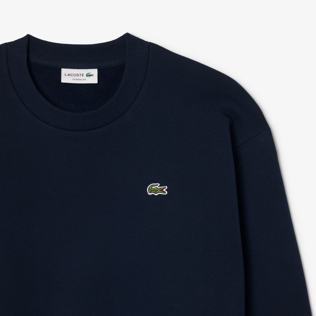 Lacoste Felpa Uomo Misto Cotone Blu Scuro