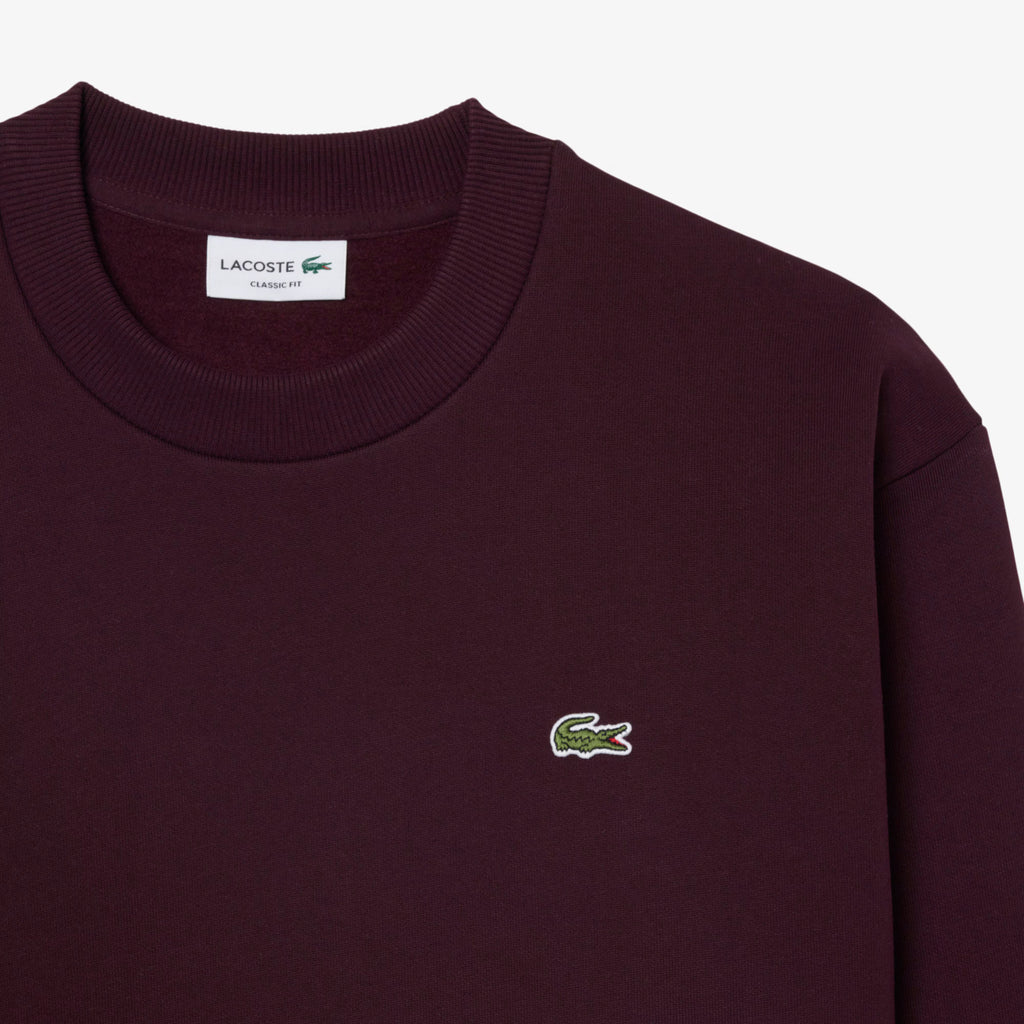 Lacoste Felpa Uomo Misto Cotone Bordeaux