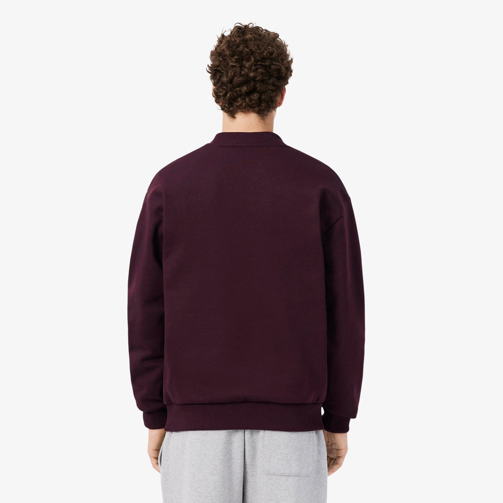 Lacoste Felpa Uomo Misto Cotone Bordeaux