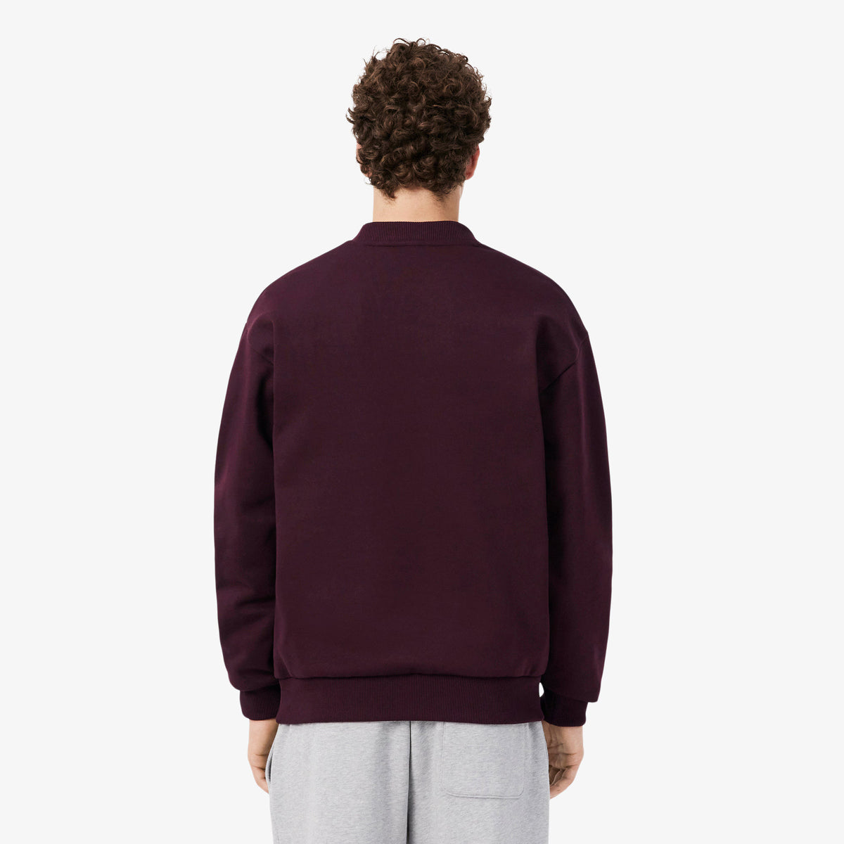 Lacoste Felpa Uomo Misto Cotone Bordeaux