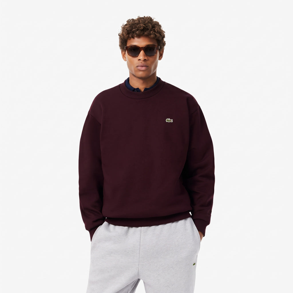 Lacoste Felpa Uomo Misto Cotone Bordeaux