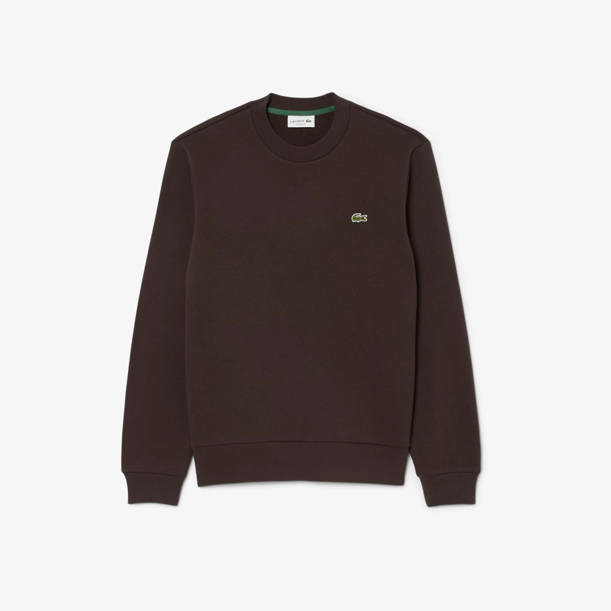 Lacoste Felpa Uomo Misto Cotone Marrone Scuro