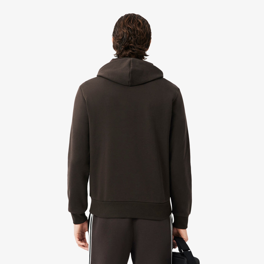 Lacoste Felpa Uomo Misto Cotone Marrone Scuro
