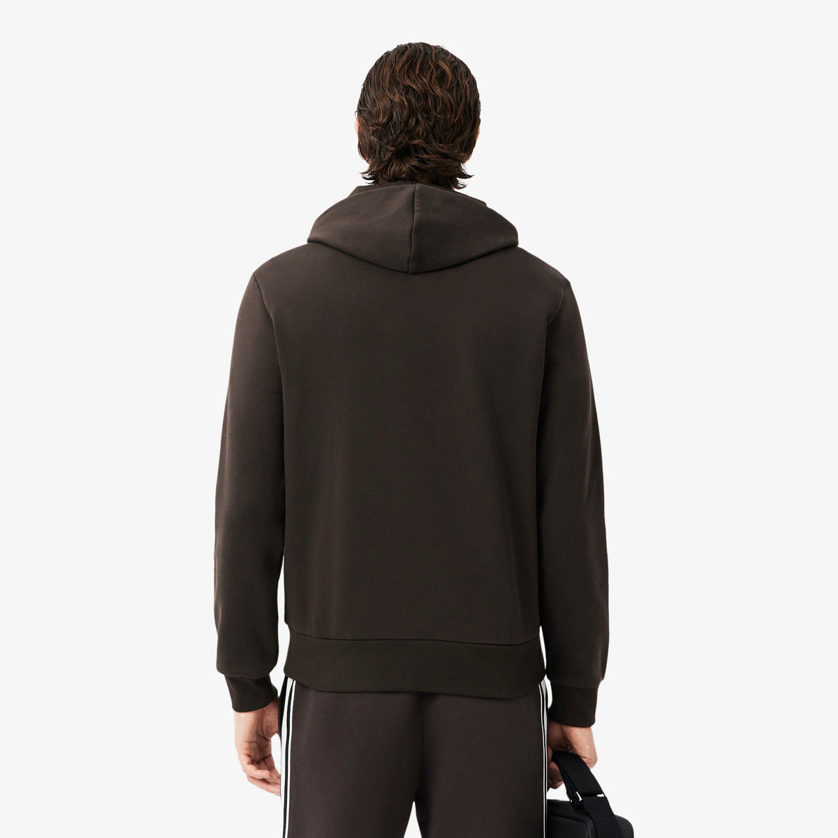 Lacoste Felpa Uomo Misto Cotone Marrone Scuro
