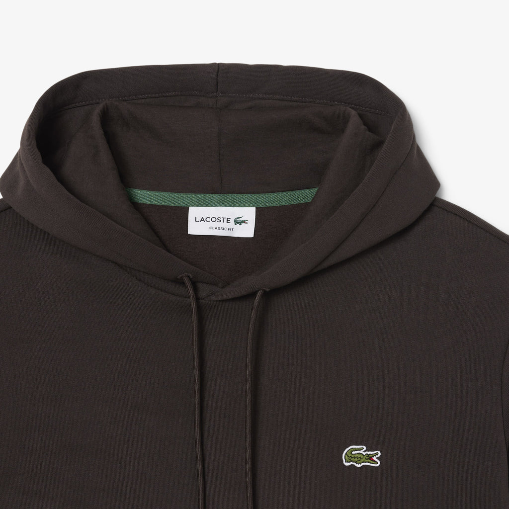 Lacoste Felpa Uomo Misto Cotone Marrone Scuro
