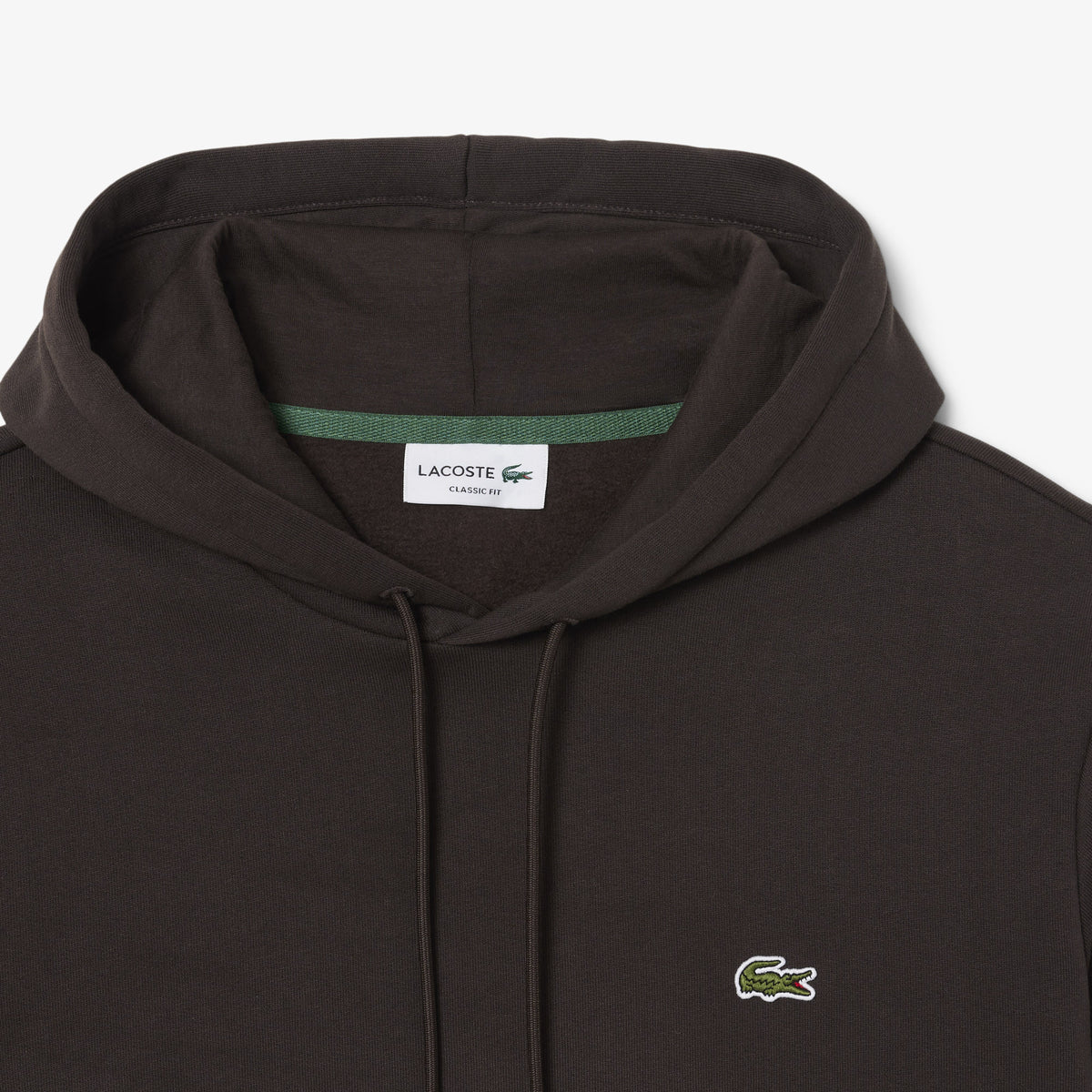 Lacoste Felpa Uomo Misto Cotone Marrone Scuro