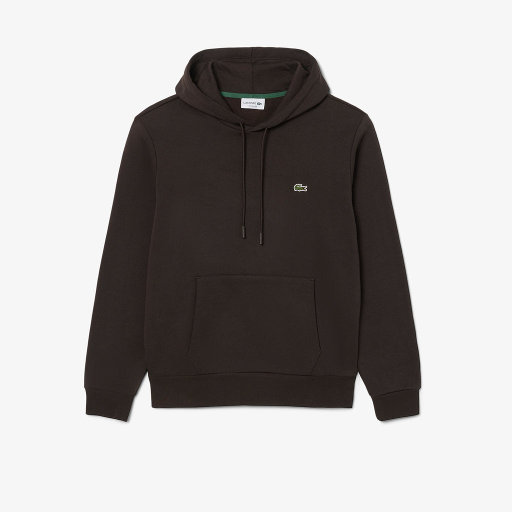 Lacoste Felpa Uomo Misto Cotone Marrone Scuro