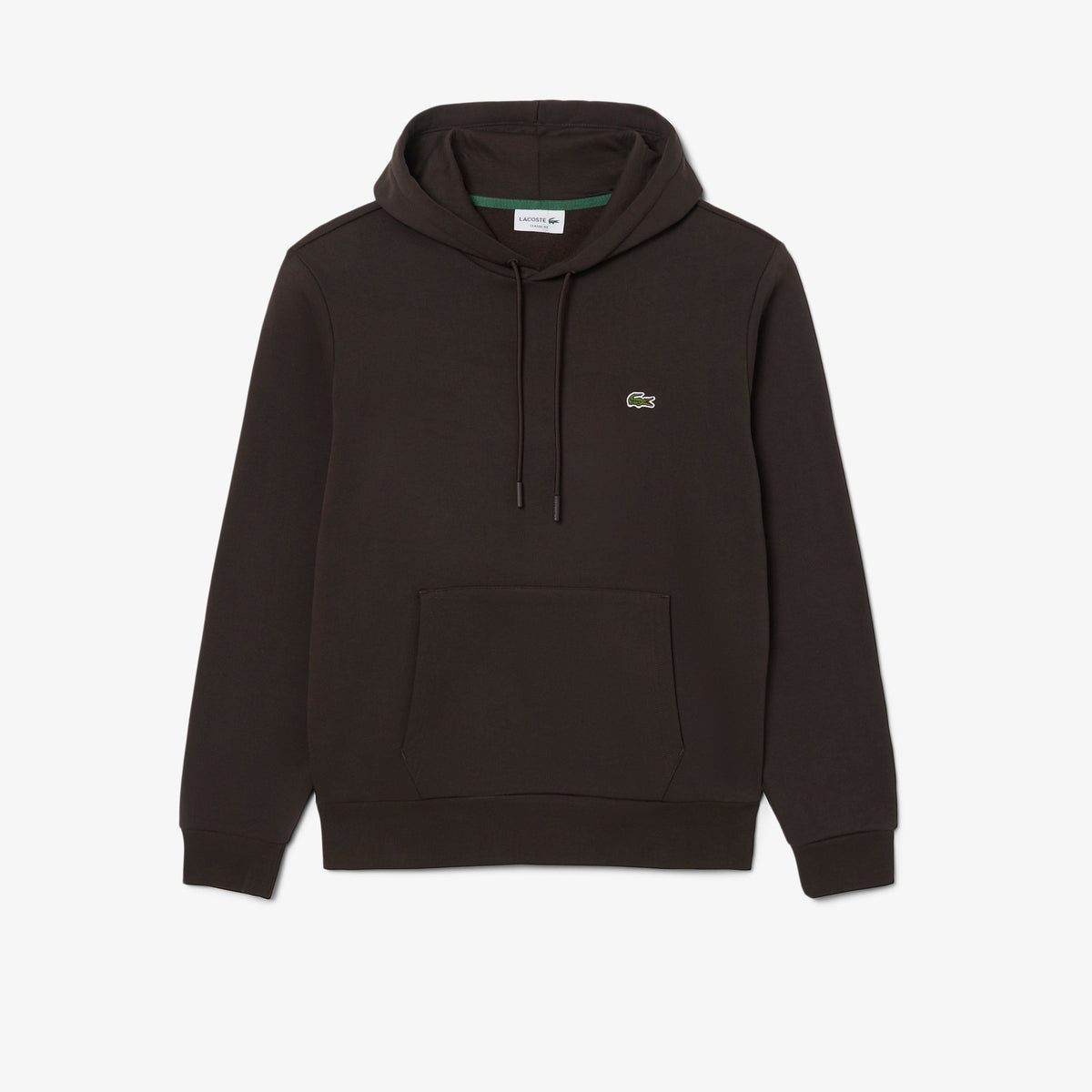 Lacoste Felpa Uomo Misto Cotone Marrone Scuro