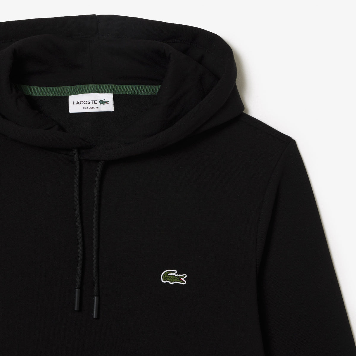 Lacoste Felpa Uomo Misto Cotone Nero