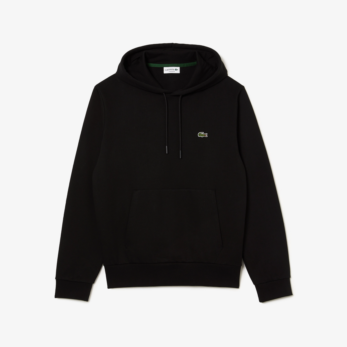Lacoste Felpa Uomo Misto Cotone Nero