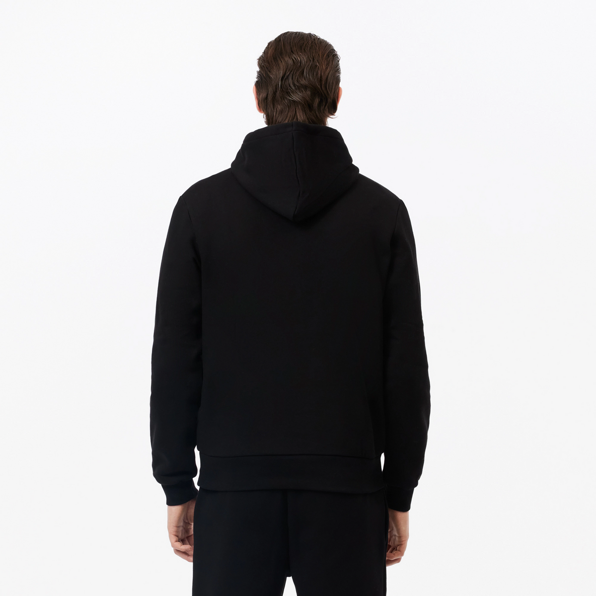 Lacoste Felpa Uomo Misto Cotone Nero