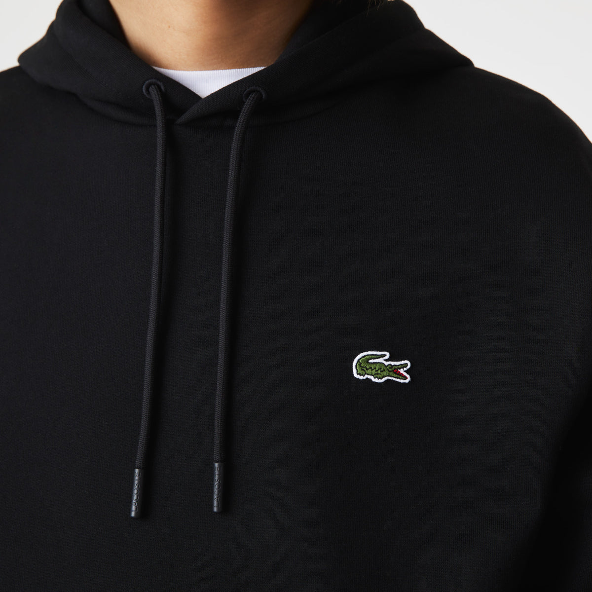 Lacoste Felpa Uomo Misto Cotone Nero
