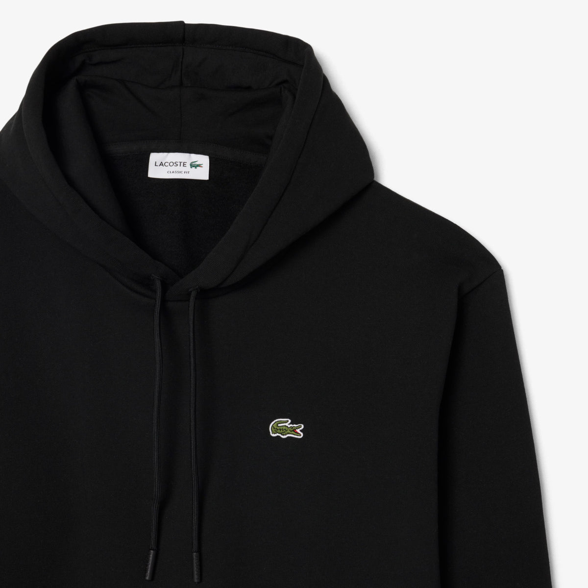 Lacoste Felpa Uomo Misto Cotone Nero