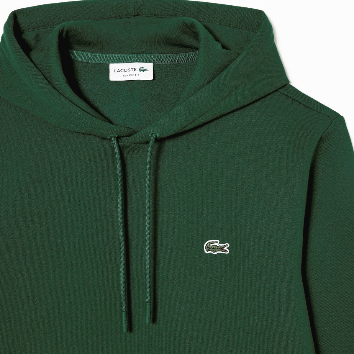 Lacoste Felpa Uomo Misto Cotone Verde Scuro
