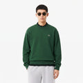 Lacoste Felpa Uomo Misto Cotone Verde Scuro