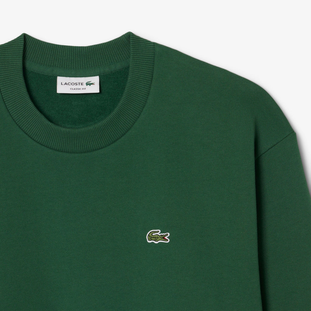 Lacoste Felpa Uomo Misto Cotone Verde Scuro