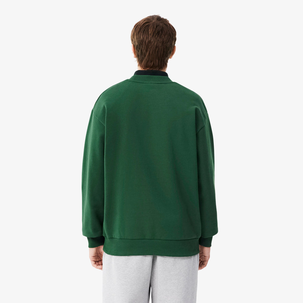 Lacoste Felpa Uomo Misto Cotone Verde Scuro