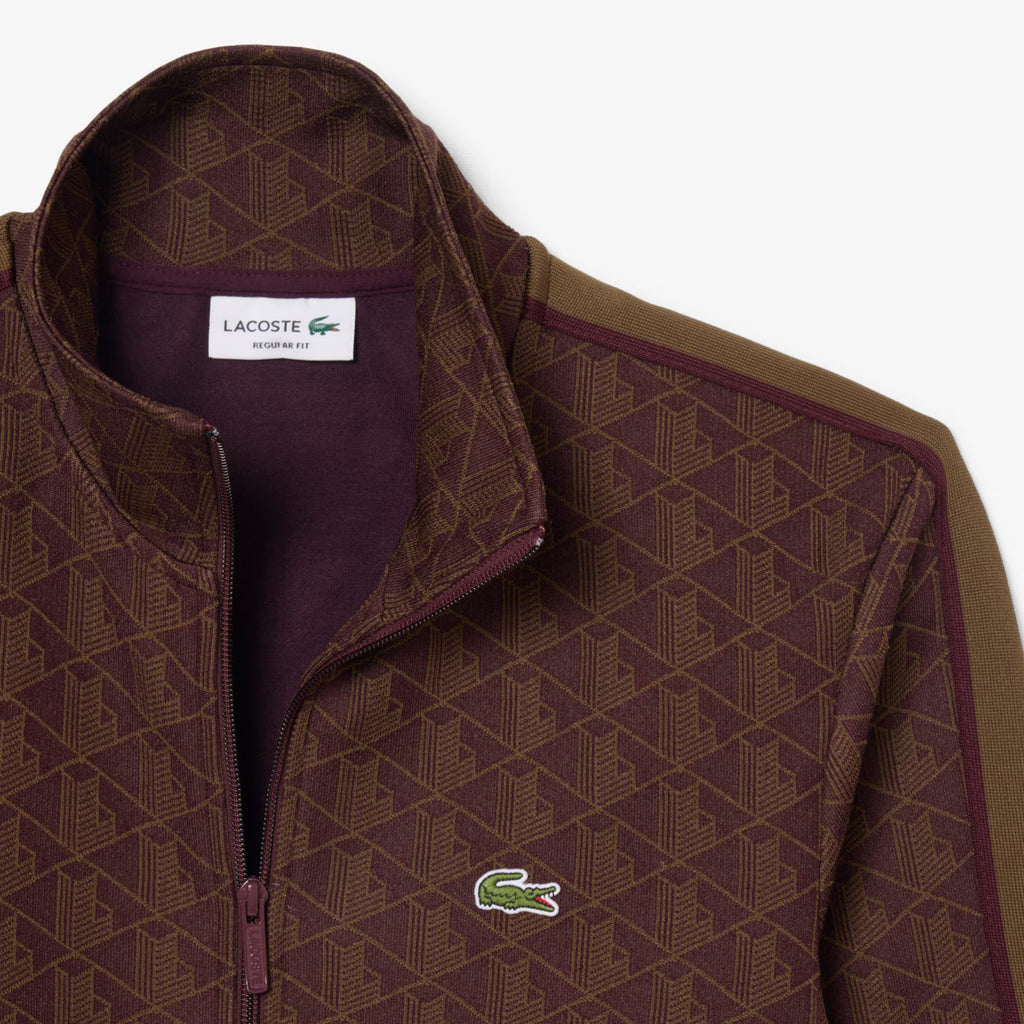 Lacoste Felpa Uomo Paris Misto Cotone Marrone Scuro