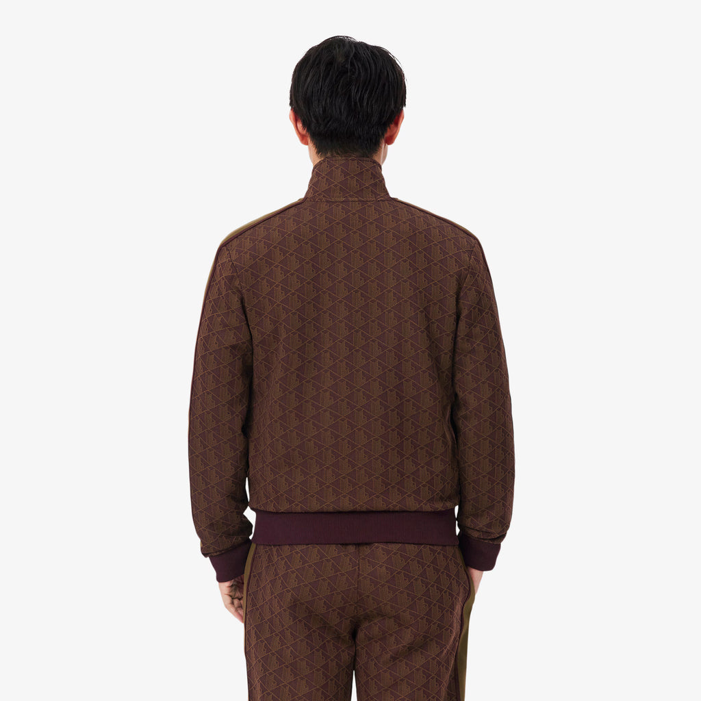 Lacoste Felpa Uomo Paris Misto Cotone Marrone Scuro