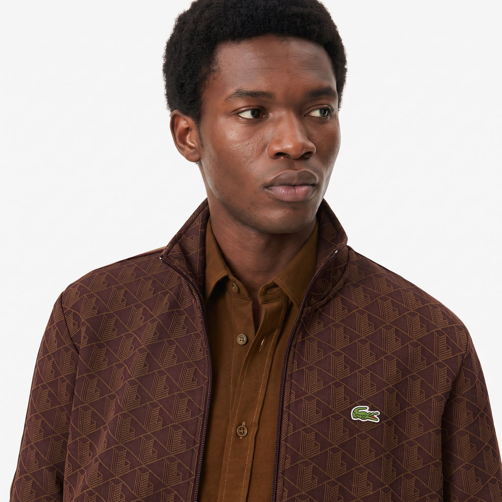 Lacoste Felpa Uomo Paris Misto Cotone Marrone Scuro