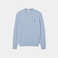 Lacoste Maglia Uomo Lana Con Trecce Celeste Polvere