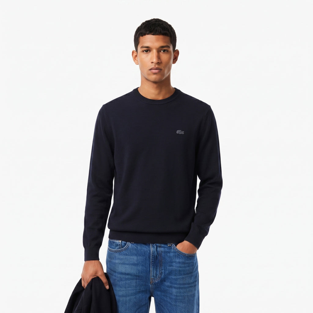 Lacoste Maglia Uomo Lana Merino Blu Scuro