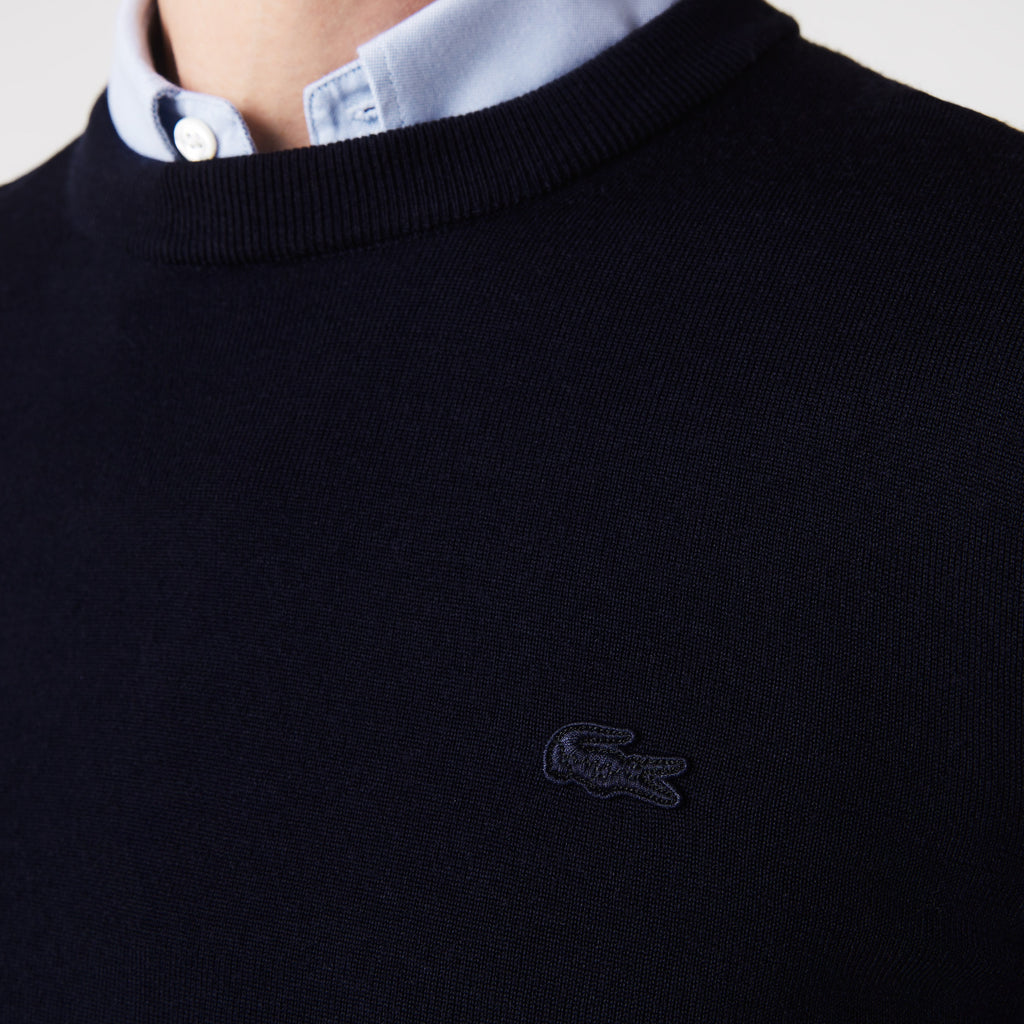 Lacoste Maglia Uomo Lana Merino Blu Scuro