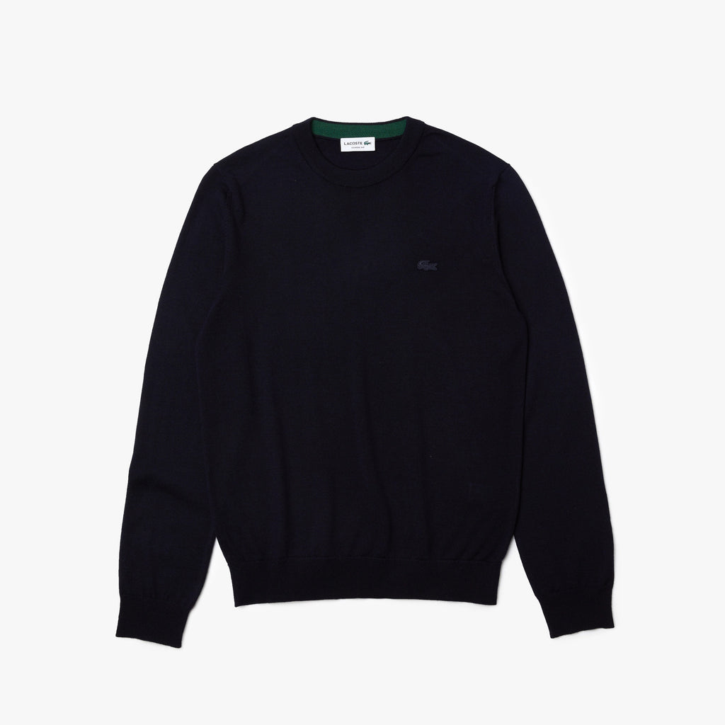 Lacoste Maglia Uomo Lana Merino Blu Scuro