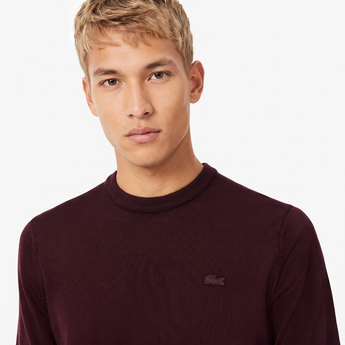 Lacoste Maglia Uomo Lana Merino Bordeaux