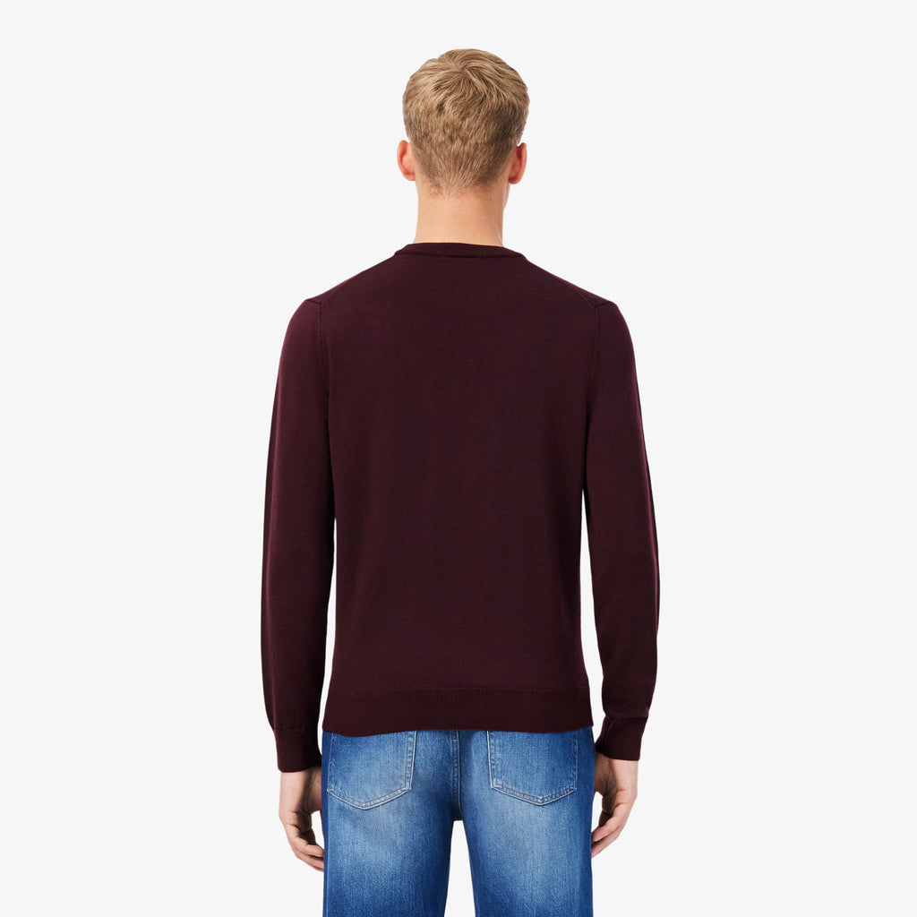Lacoste Maglia Uomo Lana Merino Bordeaux