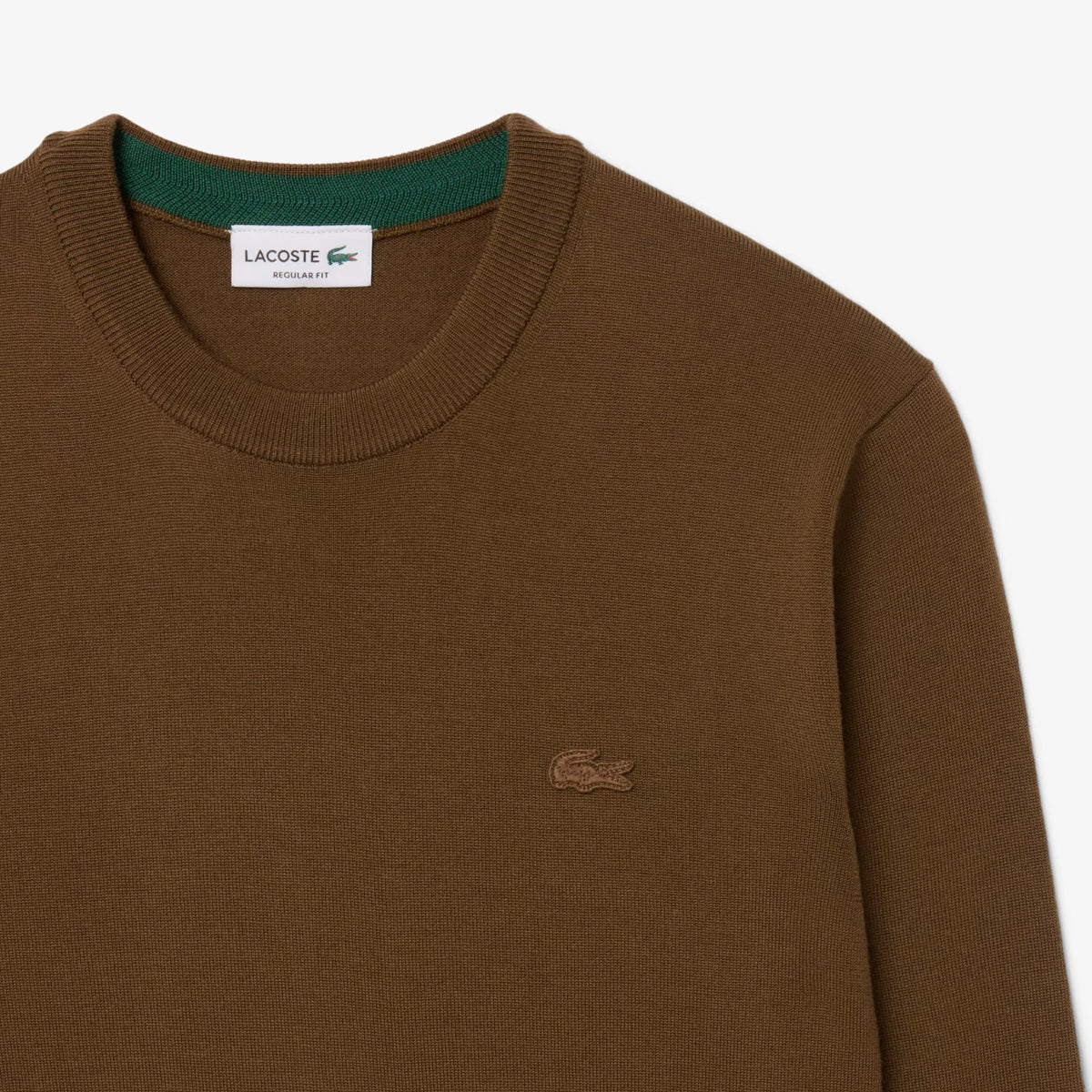 Lacoste Maglia Uomo Lana Merino Marrone Scuro