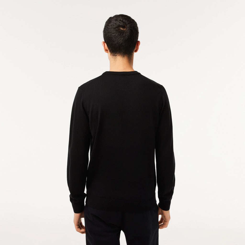 Lacoste Maglia Uomo Lana Merino Nero