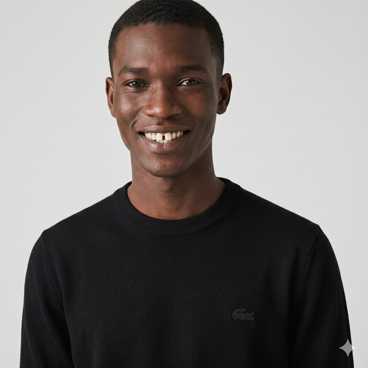 Lacoste Maglia Uomo Lana Merino Nero