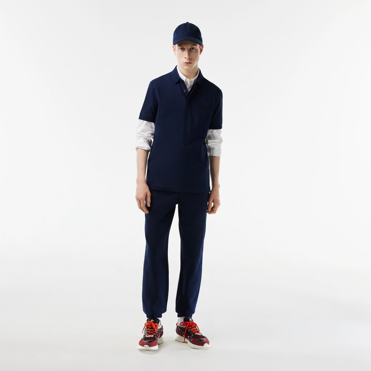 Lacoste Pantalone Tuta Uomo Misto Cotone Blu Scuro