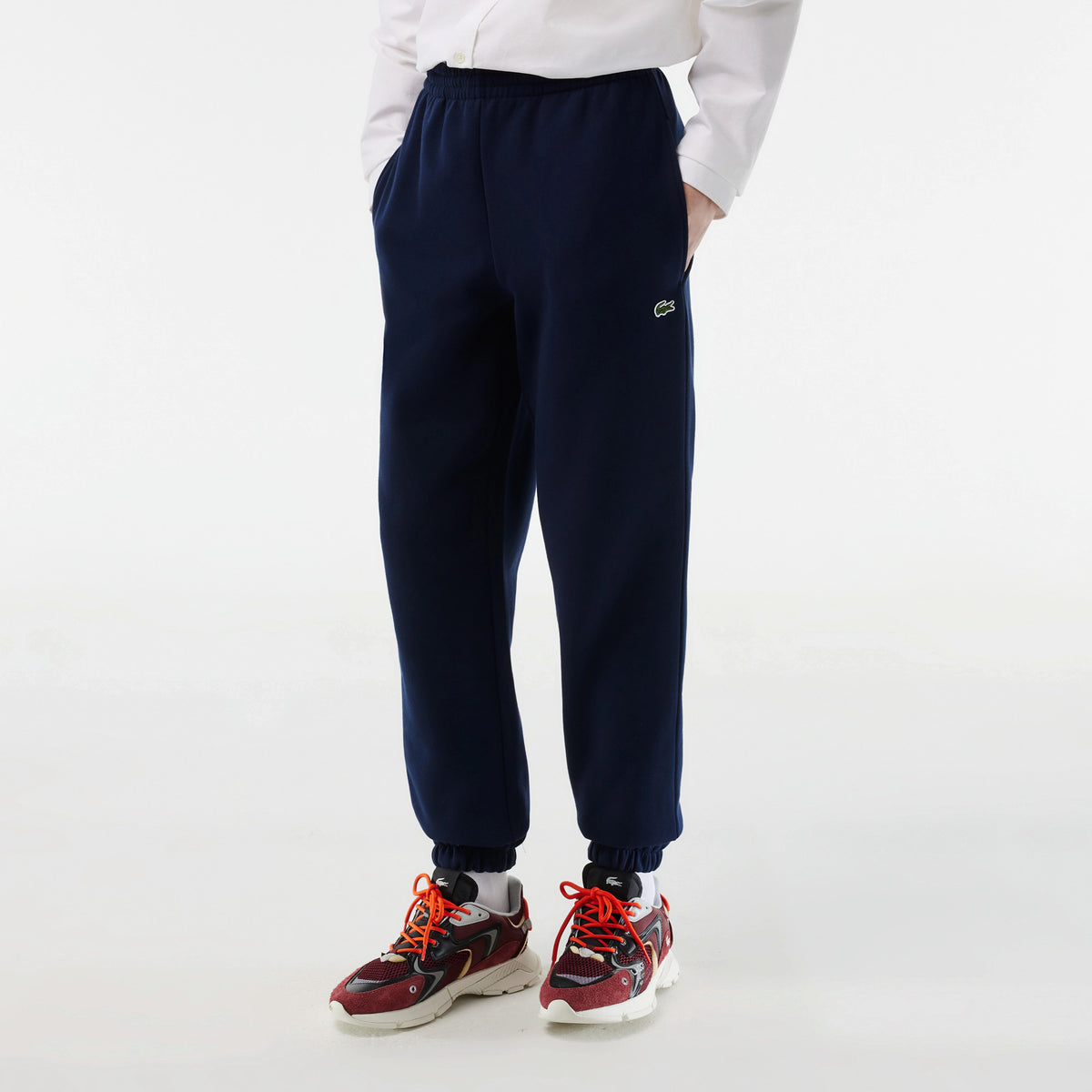 Lacoste Pantalone Tuta Uomo Misto Cotone Blu Scuro