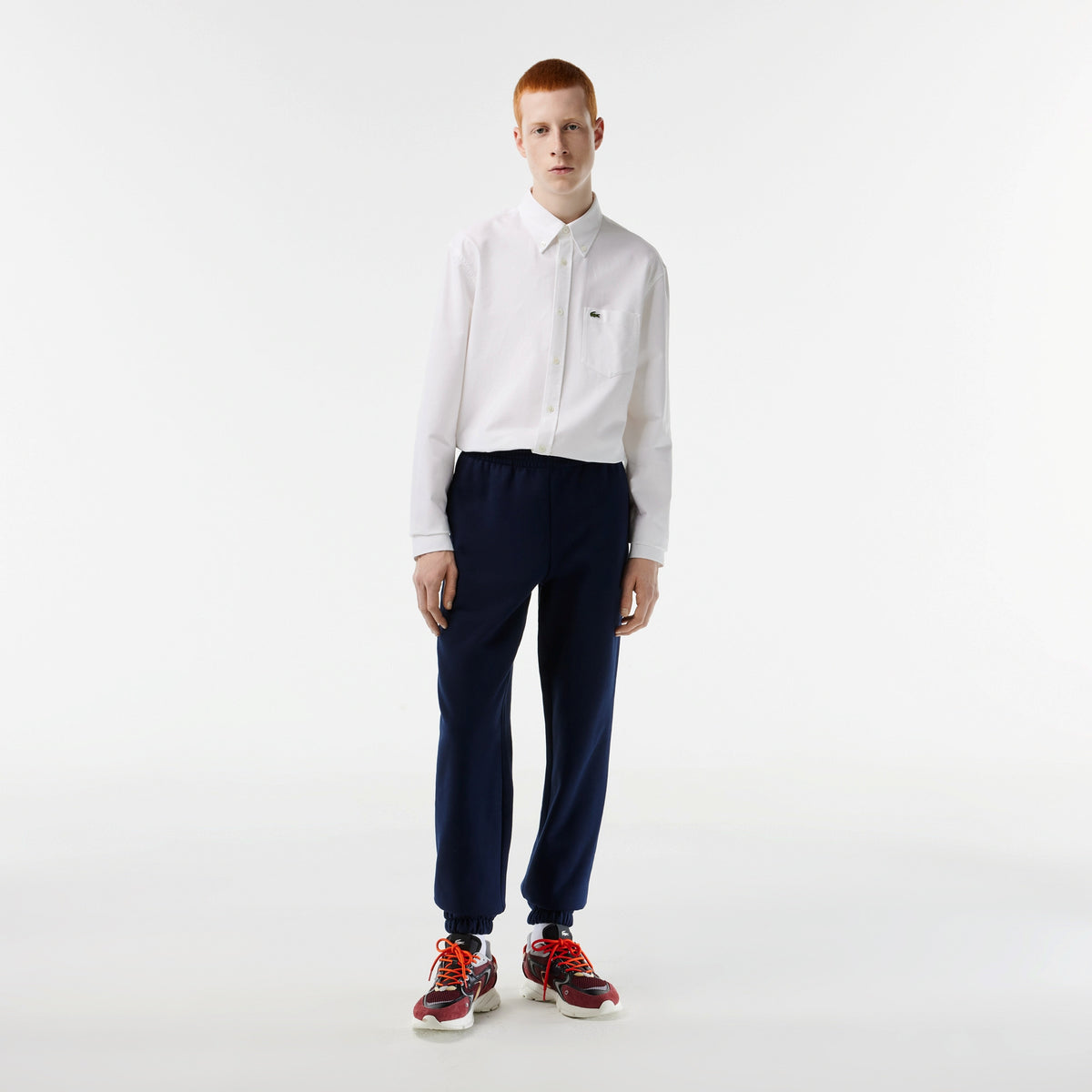 Lacoste Pantalone Tuta Uomo Misto Cotone Blu Scuro