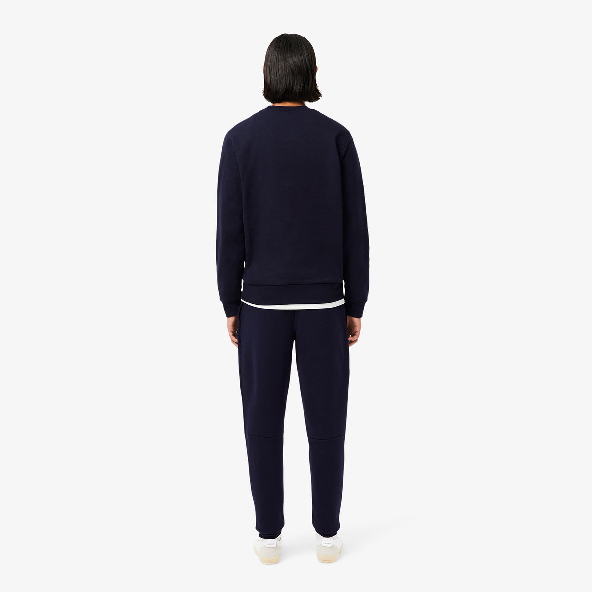 Lacoste Pantaloni In Felpa Uomo Misto Cotone Blu Scuro