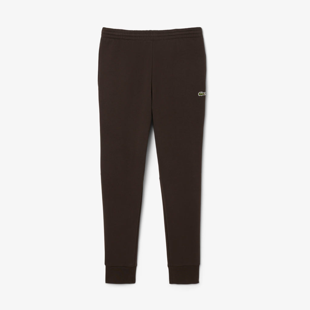 Lacoste Pantaloni In Felpa Uomo Misto Cotone Marrone Scuro