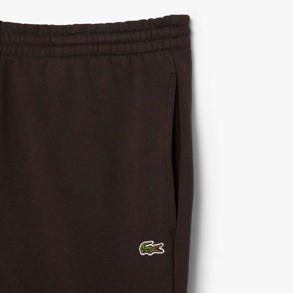 Lacoste Pantaloni In Felpa Uomo Misto Cotone Marrone Scuro