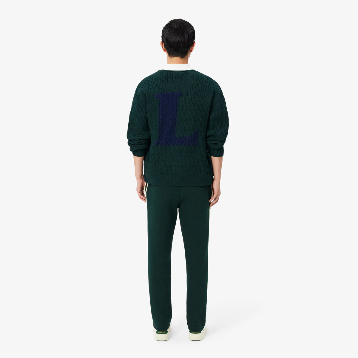 Lacoste Pantaloni In Felpa Uomo Misto Cotone Verde Scuro