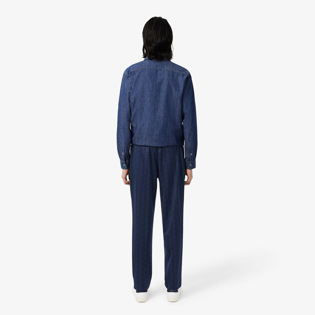 Lacoste Pantaloni Uomo Jacquard Blu Scuro