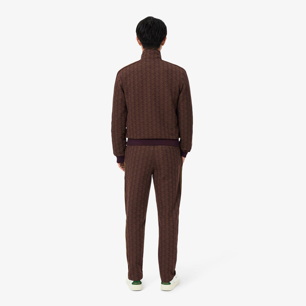 Lacoste Pantaloni Uomo Paris Misto Cotone Marrone Scuro