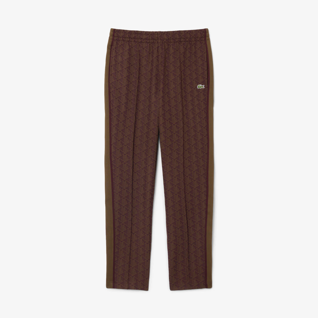 Lacoste Pantaloni Uomo Paris Misto Cotone Marrone Scuro
